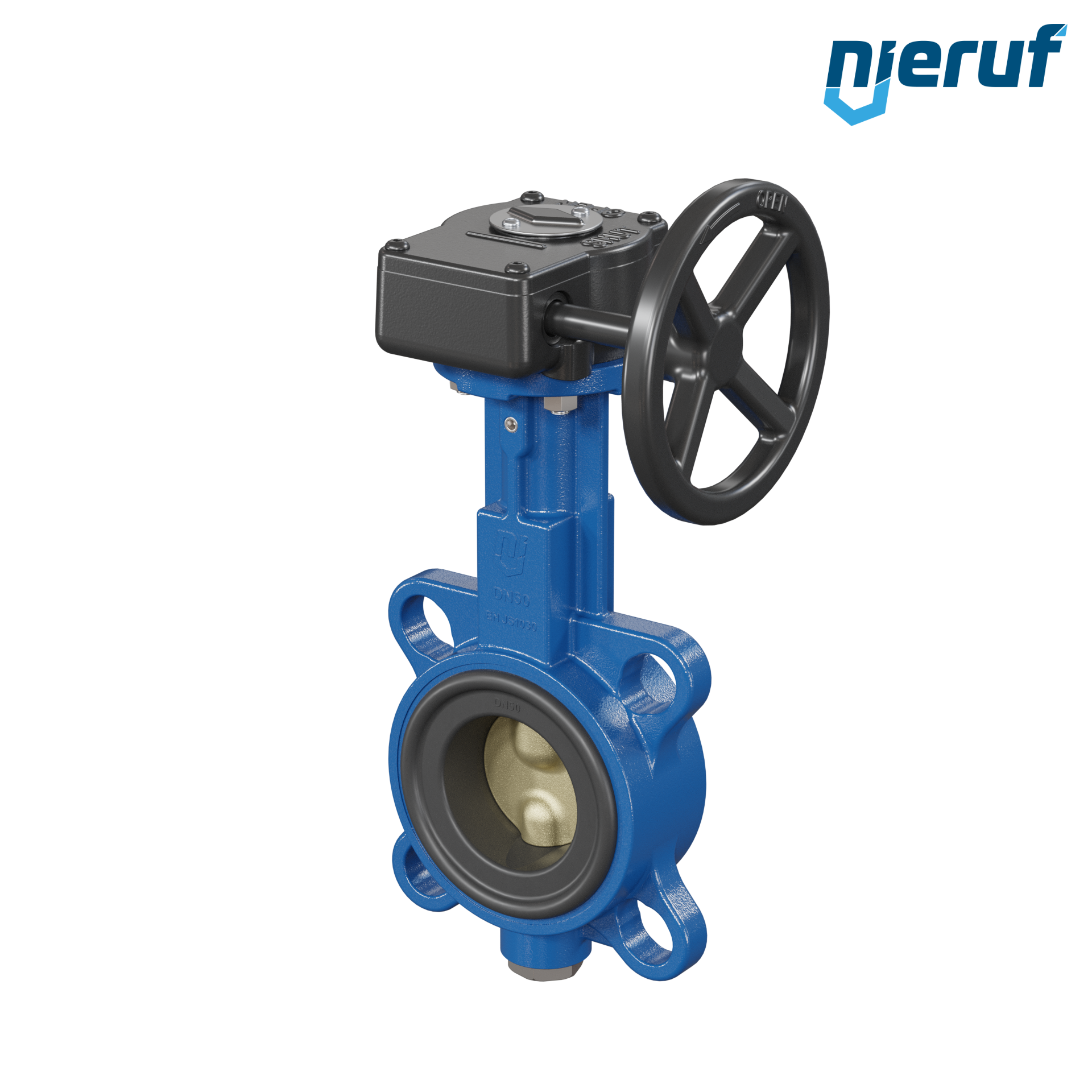 valvola a farfalla per l'acqua di mare DN 50 PN6-PN10-PN16 & ANSI150 AK15 volantino