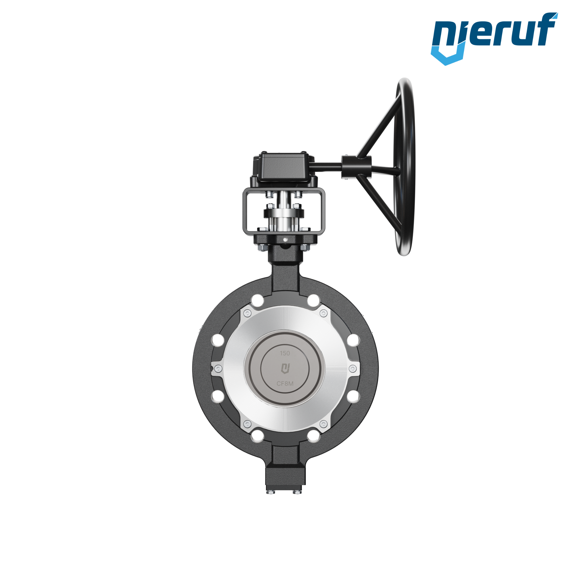 valvola a farfalla triplo eccentrico acciaio fuso AK14 DN 150 PN25-40 volantino