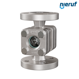 Flansch Schauglas DN20 - 3/4" Zoll Edelstahl 1.4408 Flansch ANSI 150 Natron-Kalk-Glas Version mit PTFE-Rotor