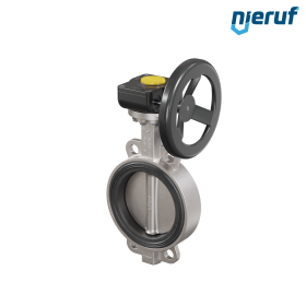 Edelstahl-Absperrklappe DN 150 PN16 AK08 EPDM Getriebe