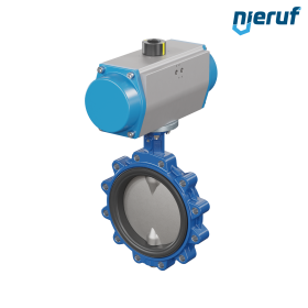 Butterfly valve DN 200 PN16 AK02 EPDM high temperature & FDA pneumatic actuator single acting normally closed