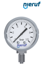Manometer G 1/4" radial 50 mm Edelstahl MM05 0 - 10,0 bar