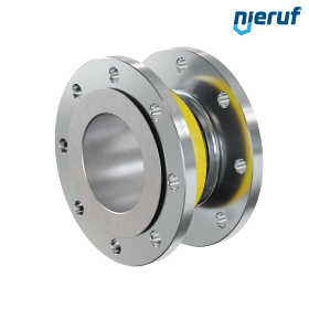 Rubber expansion joint guide pipe DN125 type KP04 steel flanges NBR