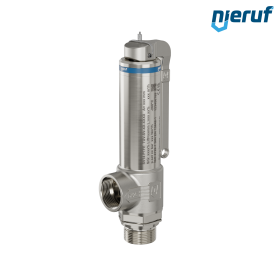 Kriogeniczny zawór bezpieczeństwa DN20 1" GZ x 1" GW SV14, Stal nierdzewna PTFE, Dźwignia