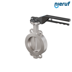 Butterfly-valve-stainless-steel DN 150 PN16 AK08 metall notch lever