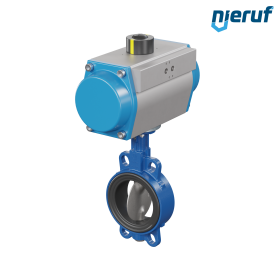 Butterfly valve DN 100 AK01 FPM pneumatic actuator single acting normally open