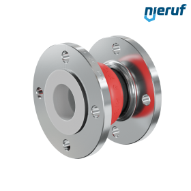 Ελαστικός αντισταθμιστής με επένδυση PTFE DN65 Τύπος KP04 φλάντζα από χάλυβα EPDM