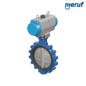 Butterfly valve DN 350 AK02 NBR-70-black DVGW gas pneumatic actuator double acting