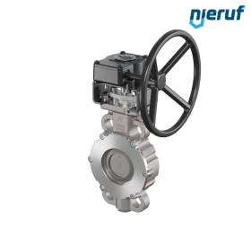 valvola a farfalla triplo eccentrico acciaio inox AK13 DN 80 PN10-40 ANSI150-300 volantino