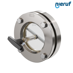 Behälter-Schauglas mit PTFE-Scheibenwischer DN80 BS01 Edelstahl 1.4571 NBR Borosilikatglas 2,5bar