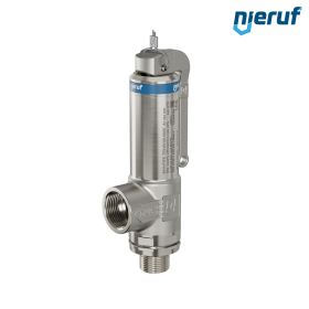 Kriogeniczny zawór bezpieczeństwa DN10 3/8" GZ x 1/2" GW SV14, Stal nierdzewna PTFE, Dźwignia