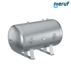 High pressure vessel horizontal BE02 1500 liter, 0-31 bar, steel galvanized