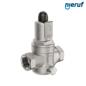 déverseur/soupape de décharge à passage droit 3/4" pouce femelle UV07 acier inoxydable  5,5 - 10,0 bar