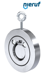 Klapa zwrotna międzykołnierzowa DN32 ZR02 Stal nierdzewna 1.4408 FKM (Viton)
