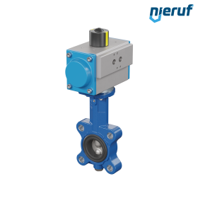 Butterfly valve DN 32 AK02 EPDM high temperature & FDA pneumatic actuator single acting normally closed