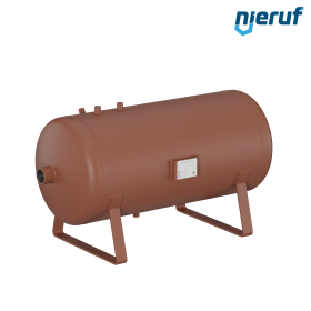 High pressure vessel horizontal BE02 150 liter, 0-36 bar, steel primed