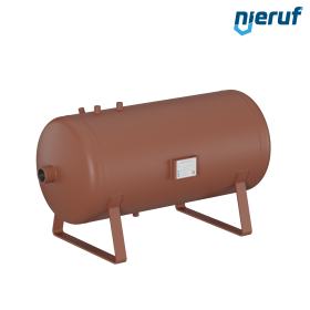 Réservoir haute pression allongé BE02 150 litres, 0-26 bar, acier apprêté