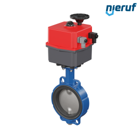 Butterfly valve DN 150 Wafer type electric actuator 24-240V FDA