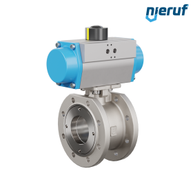 valvola a sfera flangiata dal design compatto DN80 PK07 azionamento rotativo pneumatico a doppio effetto