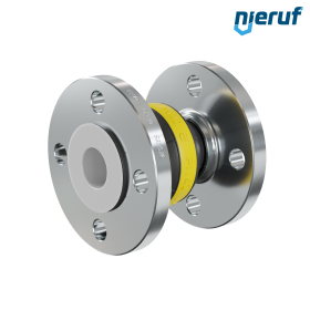 Rubber expansion joint PTFE lining DN40 type KP04 steel flanges NBR