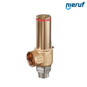 Kriogeniczny zawór bezpieczeństwa bez podnoszenia DN25 1 1/4" GZ x 1 1/2" GW SV18, stal nierdzewna & brąz PTFE