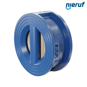 dual plate check valve DN100 DR04 ANSI 150 GGG40 epoxyd plated blue 180µm FKM