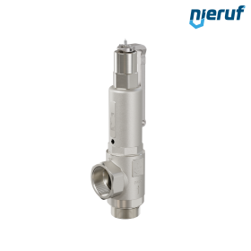 Zawór bezpieczeństwa 2" GZ  x 2" GW SV09 neutralne media gazowe, Stal nierdzewna PTFE, Dźwignia
