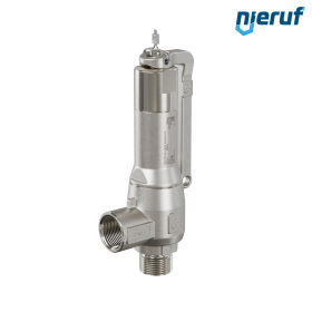Zawór bezpieczeństwa 1/2" GZ  x 1/2" GW SV13, Stal nierdzewna NBR, Dźwignia
