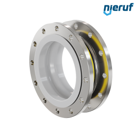 Rubber expansion joint PTFE lining DN250 type KP04 stainless steel flanges NBR