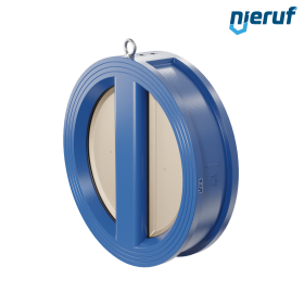 dual plate check valve DN500 DR04 ANSI 150 GGG40 epoxyd plated blue 180µm FKM