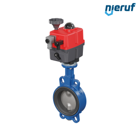 Absperrklappe DN 100 mit Zentrieraugen elektrischer Antrieb 24-240V DVGW Trinkwasser