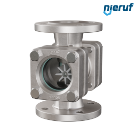 Flansch Schauglas DN50 Edelstahl Natron-Kalk-Glas Version mit PTFE-Rotor