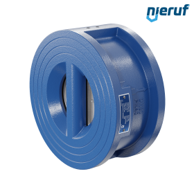 dual plate check valve DN80 DR02 GGG40 epoxyd plated blue 180µm EPDM