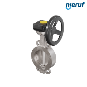 Butterfly-valve-stainless-steel DN 125 PN16 AK08 metall gearbox