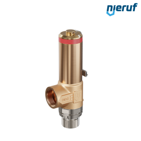Kriogeniczny zawór bezpieczeństwa bez podnoszenia DN10 1/2" GZ x 1/2" GW SV18, stal nierdzewna & brąz PTFE