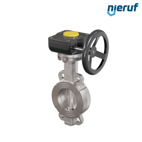 Butterfly-valve-stainless-steel DN 80 PN16 AK08 metall gearbox