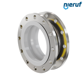 Rubber expansion joint PTFE lining DN250 PN16 type KP04 stainless steel flanges NBR