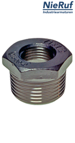 Reduzierstück 1" x 1/4" Zoll NPT AGxIG Edelstahl 316L