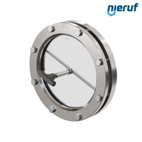 Behälter-Schauglas mit PTFE-Scheibenwischer DN200 BS01 Edelstahl 1.4571 EPDM Borosilikatglas 2,5bar