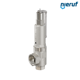safety valve 1 1/2" x 2" fm SV06 liquid media, stainless steel FKM, with lever