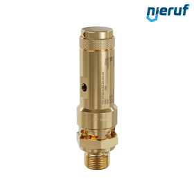 soupape de sûreté 1/4" mâle SV01 pour air comprimé FKM laiton pression de réglage 0,2 - 25,0 bar