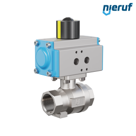 valvola a sfera pneumatica DN25 - 1" pollici azionamento rotativo a doppio effetto PK02