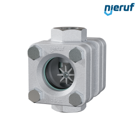 Gewinde Schauglas G 3/4" Zoll Grauguss GG25 Natron-Kalk-Glas Version mit PTFE-Rotor