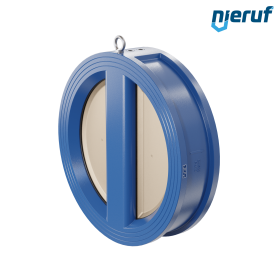 dual plate check valve DN500 DR04 GGG40 epoxyd plated blue 180µm EPDM