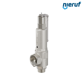 Zawór bezpieczeństwa 1 1/2" GZ  x 2" GW SV09 neutralne media gazowe, Stal nierdzewna PTFE, Dźwignia