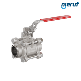 robinet à boisseau sphérique en acier inoxydable 3 pièces DN25 - 1" pouce avec extrémités à souder