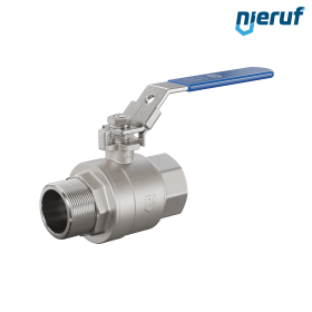 robinet à boisseau sphérique à brides en acier inoxydable DN32 - 1 1/4" pouce femelle/externe GK19