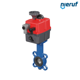Butterfly valve DN 32 Wafer type electric actuator 24-240V FDA