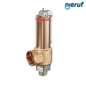 Kriogeniczny zawór bezpieczeństwa Dźwignia DN25 1" GZ x 1 1/2" GW SV18, stal nierdzewna & brąz PTFE