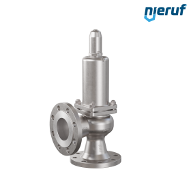 Βαλβίδα ασφαλείας με φλάντζα DN100/DN100 SF0301, ανοξείδωτος χάλυβας 1.4408 FPM, χωρίς μοχλό